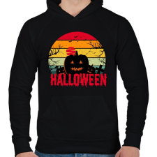 PRINTFASHION Halloween night - Férfi kapucnis pulóver - Fekete férfi pulóver, kardigán