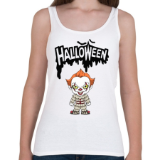 PRINTFASHION Halloween Pennywise - Női atléta - Fehér női trikó