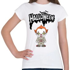PRINTFASHION Halloween Pennywise - Női póló - Fehér