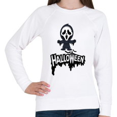 PRINTFASHION Halloween Scream - Női pulóver - Fehér