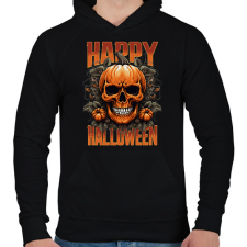 PRINTFASHION Halloween Skull - Férfi kapucnis pulóver - Fekete férfi pulóver, kardigán