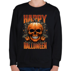 PRINTFASHION Halloween Skull - Gyerek pulóver - Fekete