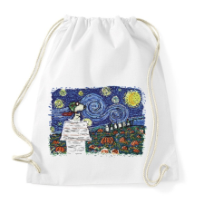 PRINTFASHION Halloween - Snoopy - Van Gogh style - sötét alaphoz - Sportzsák, Tornazsák - Fehér tornazsák