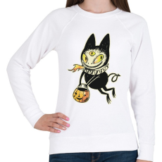 PRINTFASHION Halloween szörnyecske - Női pulóver - Fehér