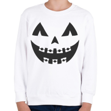 PRINTFASHION Halloween tök fej - Gyerek pulóver - Fehér
