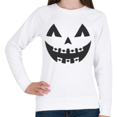 PRINTFASHION Halloween tök fej - Női pulóver - Fehér