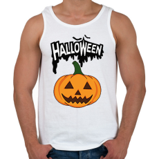 PRINTFASHION Halloween tök - Férfi atléta - Fehér