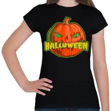 PRINTFASHION Halloween tök - Női póló - Fekete női póló