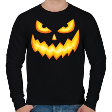 PRINTFASHION Halloween tökfej - Férfi pulóver - Fekete