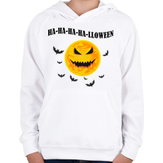PRINTFASHION Halloween tökfej - Gyerek kapucnis pulóver - Fehér