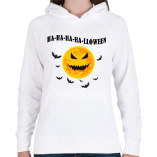 PRINTFASHION Halloween tökfej - Női kapucnis pulóver - Fehér női pulóver, kardigán