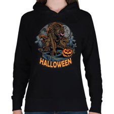 PRINTFASHION Halloween vérfarkas - Női kapucnis pulóver - Fekete női pulóver, kardigán