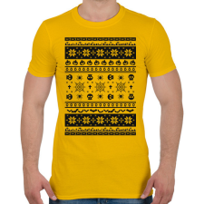 PRINTFASHION Halloweenes csúnyapulcsi minta - Férfi póló - Sárga férfi póló