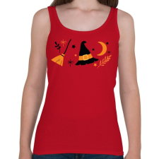 PRINTFASHION Halloweeni boszorkány - Női atléta - Cseresznyepiros női trikó