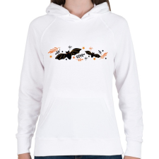 PRINTFASHION Halloweeni denevérek - Női kapucnis pulóver - Fehér női pulóver, kardigán