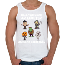 PRINTFASHION Halloweenkor az lehetsz aki csak szeretnél - Férfi atléta - Fehér atléta, trikó