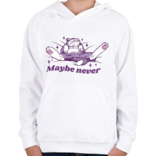 PRINTFASHION Halogatós macska - Gyerek kapucnis pulóver - Fehér gyerek pulóver, kardigán