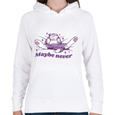 PRINTFASHION Halogatós macska - Női kapucnis pulóver - Fehér női pulóver, kardigán