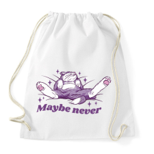 PRINTFASHION Halogatós macska - Sportzsák, Tornazsák - Fehér tornazsák