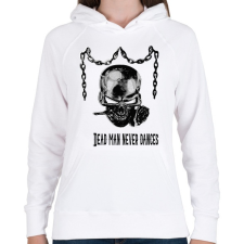 PRINTFASHION halott ember sosem táncol - Női kapucnis pulóver - Fehér női pulóver, kardigán