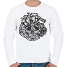 PRINTFASHION Halott király - Férfi pulóver - Fehér