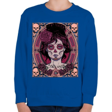 PRINTFASHION Halott nő - Gyerek pulóver - Királykék gyerek pulóver, kardigán