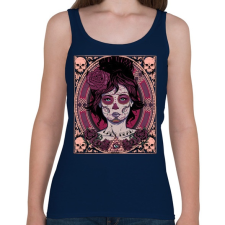 PRINTFASHION Halott nő - Női atléta - Sötétkék női trikó