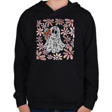 PRINTFASHION haloween csipkés - Gyerek kapucnis pulóver - Fekete