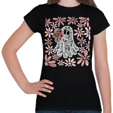 PRINTFASHION haloween csipkés - Női póló - Fekete