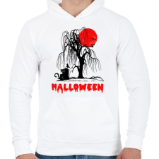 PRINTFASHION HALOWEEN - Férfi kapucnis pulóver - Fehér férfi pulóver, kardigán
