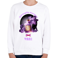 PRINTFASHION Halványlila dunszt - Gyerek pulóver - Fehér