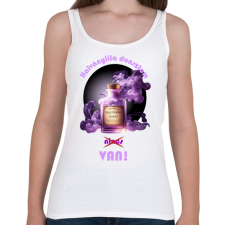 PRINTFASHION Halványlila dunszt - Női atléta - Fehér női trikó