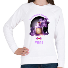 PRINTFASHION Halványlila dunszt - Női pulóver - Fehér