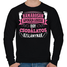 PRINTFASHION Hamarosan apukája leszek egy csodálatos kislánynak - Férfi pulóver - Fekete férfi pulóver, kardigán