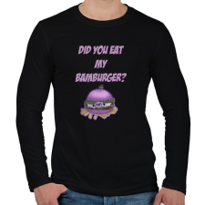 PRINTFASHION Hamburger Bamburger - Férfi hosszú ujjú póló - Fekete férfi póló
