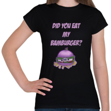 PRINTFASHION Hamburger Bamburger - Női póló - Fekete női póló