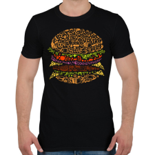 PRINTFASHION Hamburger - Férfi póló - Fekete férfi pulóver, kardigán