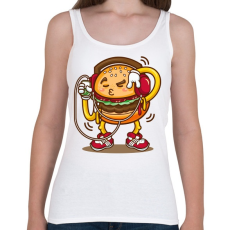 PRINTFASHION Hamburger - Női atléta - Fehér