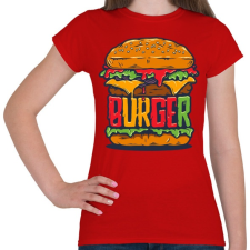 PRINTFASHION Hamburger - Női póló - Piros női póló