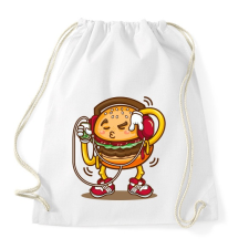 PRINTFASHION Hamburger - Sportzsák, Tornazsák - Fehér tornazsák