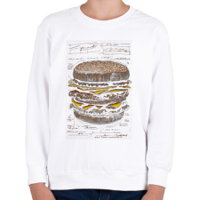 PRINTFASHION Hamburger titkos recept - Gyerek pulóver - Fehér gyerek pulóver, kardigán