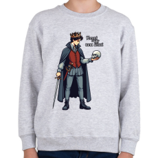 PRINTFASHION Hamlet - Gyerek pulóver - Sport szürke