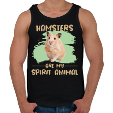 PRINTFASHION Hamsters are my spirit animal - Férfi atléta - Fekete