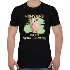PRINTFASHION Hamsters are my spirit animal - Férfi póló - Fekete férfi póló