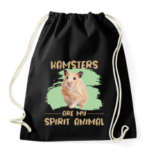 PRINTFASHION Hamsters are my spirit animal - Sportzsák, Tornazsák - Fekete tornazsák