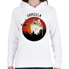 PRINTFASHION Hamzilla - Női kapucnis pulóver - Fehér női pulóver, kardigán