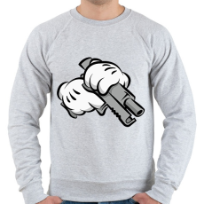 PRINTFASHION Handgun - Férfi pulóver - Sport szürke