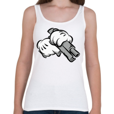 PRINTFASHION Handgun - Női atléta - Fehér női trikó