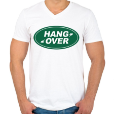 PRINTFASHION Hang Over - Land Rover - Férfi V-nyakú póló - Fehér férfi póló