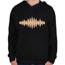 PRINTFASHION Hanghullám - Gyerek kapucnis pulóver - Fekete gyerek pulóver, kardigán